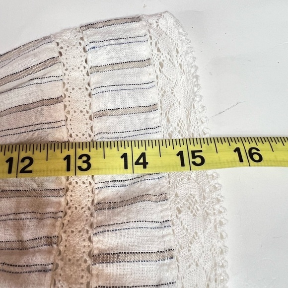 Lovestitch Striped Linen Blend Off The Shoulder Top Size Medium NWT - Picture 11 of 13